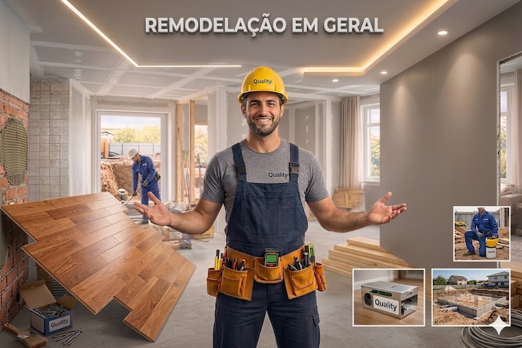 Equipe da Quality Servicos executando remodelacao em ambiente interno